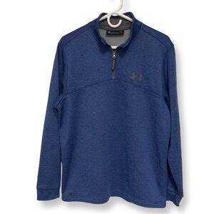 Under Armour Cold Gear 1/4 Zip Fleece Pullover Men’s Large Blue